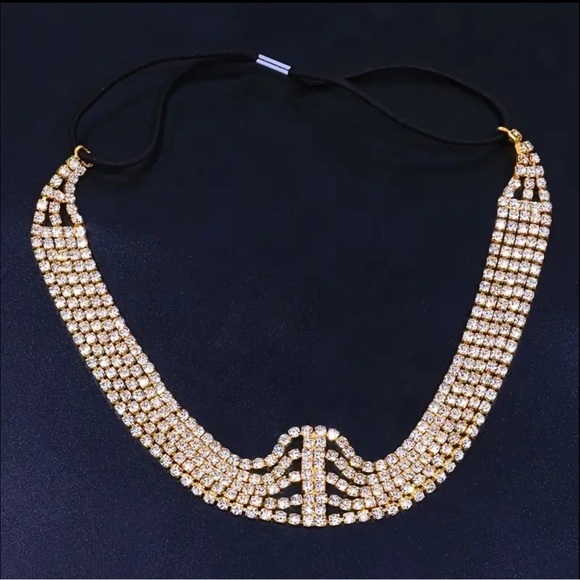 Elastic Rhinestone Chain Headband - Picture 2 of 9